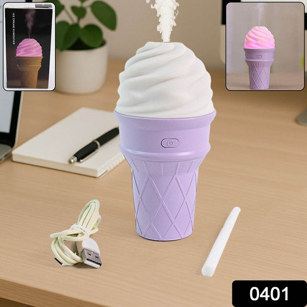 Ice Cream Cone Shape Air Freshener Humidifier (1Pc / Purple ) - dailyneed.life