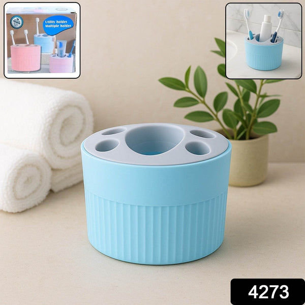 Multipurpose Bathroom Toothbrush and Utility Holder Stand with Multiple Slots (1 Pc) - dailyneed.life