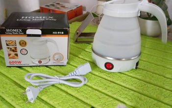 Travel Folding Electric Kettle 600W - (304 Stainless Steel & Silicone) - dailyneed.life