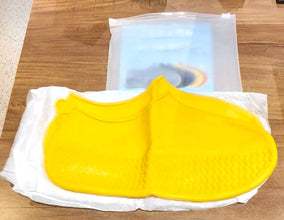 Yellow Non-Slip Silicone Rain Reusable Anti skid Waterproof Fordable Boot Shoe Cover (1 Pair ) - dailyneed.life