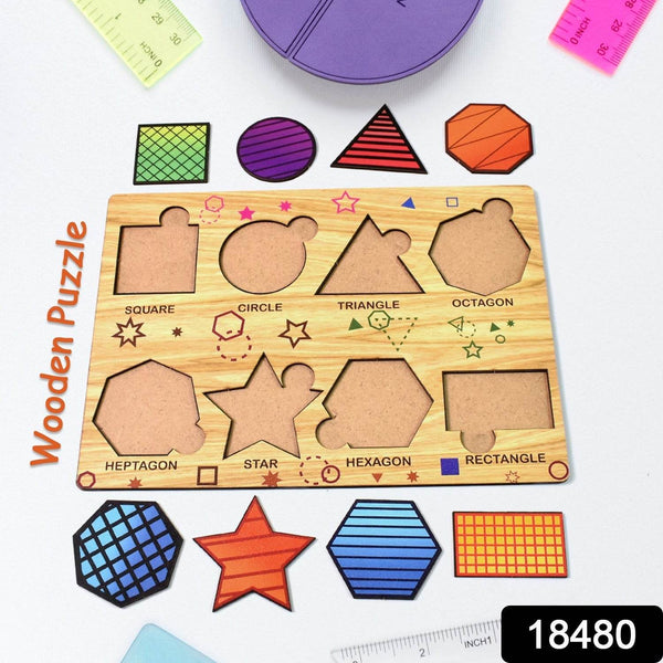 Wooden Triangles Puzzle Learning Educational Board (1 Set / 28×20 Cm) - dailyneed.life