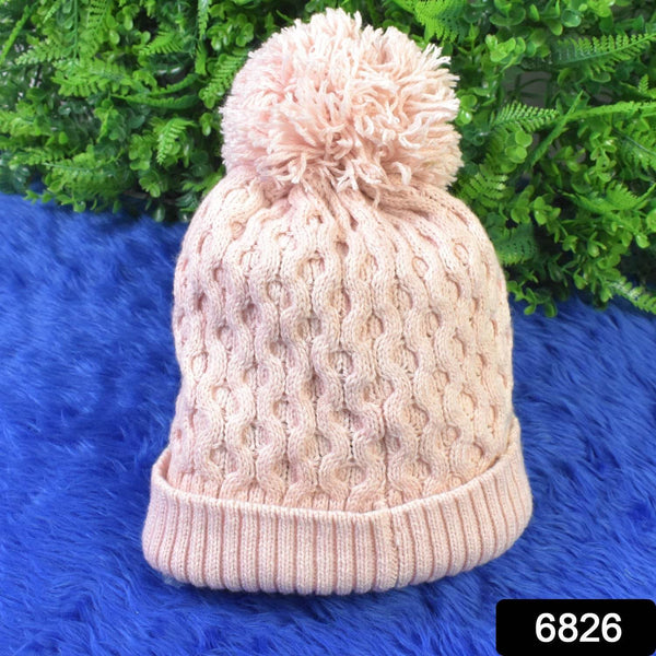 Soft Winter Cap, Woolen Inside Fur Beanie Cap (1 Pc / Mix Design & Color) - dailyneed.life