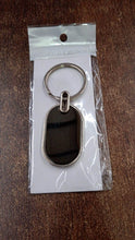Elegant Black & Silver Oval Metal Keychain (1 Pc) - dailyneed.life