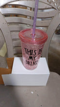 Plastic Creative Cold Drink Cup, Reusable Tea Coffee Tumbler with Lid and Straw, Double Wall Plastic Drinking Sport Bottle, Travel Tumbler - dailyneed.life