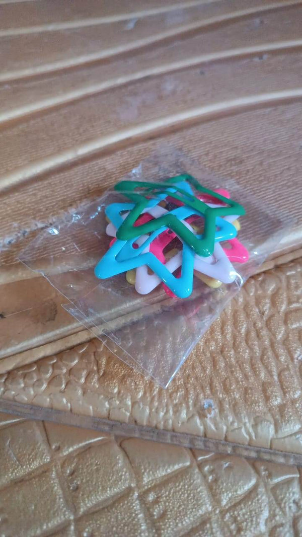 Metal Printed Star Shape Hair Clips (5 Pcs Set) - dailyneed.life