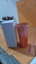 Studded Cup Tumbler Straw Lid - Plastic Double Walled Cold Cup for iced Coffee - dailyneed.life