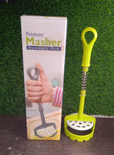 Multi Functional One-Handed Plastic Manual Mashed Potatoes Masher, Mash Sweet Potato Masher with Comfort Grip and Stainless-Steel Spring Design for Nonstick Pans (1 Pc) - dailyneed.life