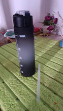 Plastic Black Motivational Water Bottle with Straw (900 ML) - dailyneed.life