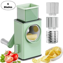 Stainless Steel Vegetable Chopper with 6 Blades - Kitchen Mandoline Slicer - dailyneed.life