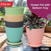 Plastic Flower Pot with Bottom Tray (5 Pcs Set) - dailyneed.life