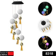 Solar Crystal Ball Wind Chime, Color Changing Solar Powered LED Hanging Wind Chime Light Mobile for Patio Yard Garden Home Outdoor Night Decor, Gifts - dailyneed.life