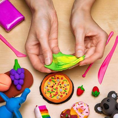 Non-Toxic Creative 50 Dough Clay 5 Different Colors (Pack of 5 Pcs) - dailyneed.life