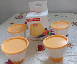 Pudding Molds, Custard Mold, Mold for Jelly Ice creams, Set of 4 Cups with Lid - dailyneed.life