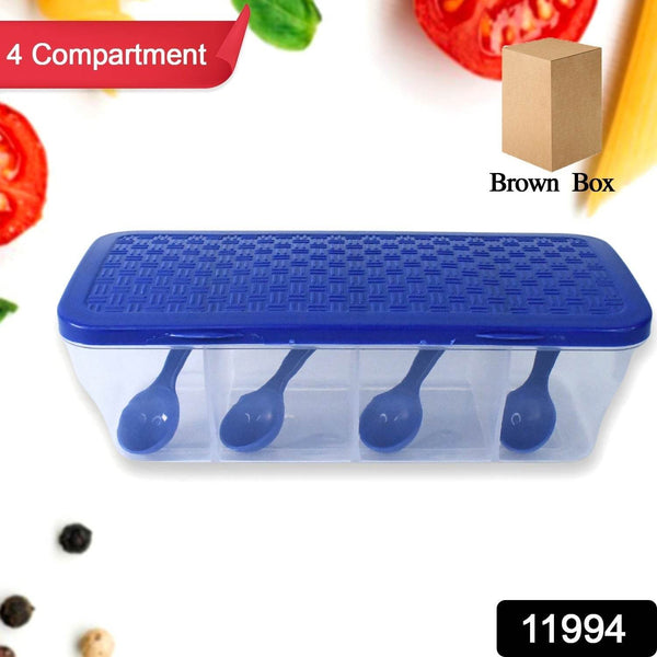 Kitchen Multipurpose Air-tight 4 Sections Storage Containers / Masala Box (1 Set) - dailyneed.life