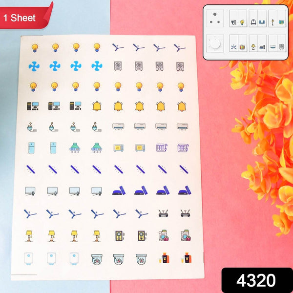 Smart Switch Icon Sticker Sheet (1 Sheet, 88 Icons) - dailyneed.life