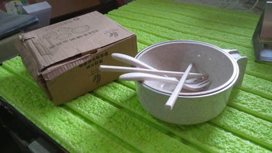 Rice Bowl Noodle Set – 6 Pcs with Lid, Handle & Cutlery - dailyneed.life