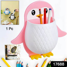 Penguin Storage Box, Adhesive Remote Case, Electric Toothbrushes Holder, Universal Controller Holder, Wall Nightstand, Office Plastic Wall Mount - dailyneed.life