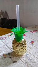 Plastic Pineapple Cups with Straw (1 Pc) - Party Favors, Hawaiian, Beach - dailyneed.life