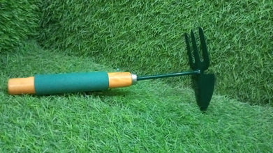2 IN 1 DOUBLE HAND HOE GARDENING TOOL WITH WOODEN HANDLE - dailyneed.life