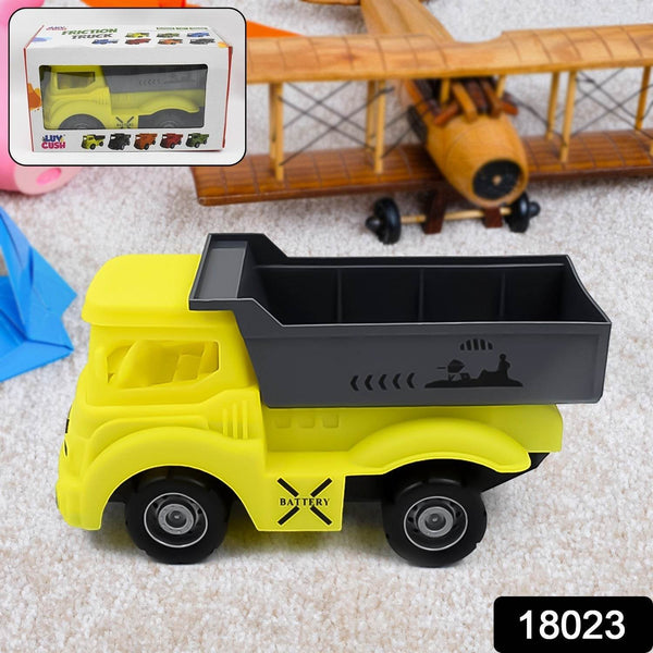 Friction Powered Dumper Toy Truck For Kids | With Opening Container Feature | Strong & Durable Plastic Material | Indoor & Outdoor Play Birthday Gift for Baby Boys & Girls (1 Pc) - dailyneed.life