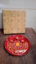Hand-Painted Decorative Pooja Thali with Ganesha Motif and Diyas - dailyneed.life