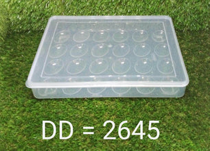 24 Grids Plastic Egg Box Container Holder Tray for Fridge with Lid for 2 Dozen Egg Tray - dailyneed.life
