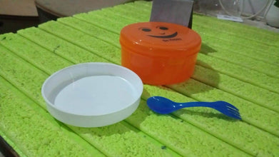 Smily Plastic lunch box, Small Box With 2in1 Spoon pack of 1 - dailyneed.life