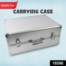 Aluminium & Wooden Multipurpose Portable Suitcase Travel Tool Box With 2 Keys For Lock (45×29×20 Cm / 1 Pc) - dailyneed.life