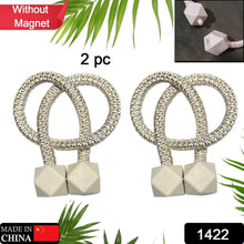 Non-Magnetic Curtain Tiebacks: Decorative Pearl Design (2 Pc, (Without Magnet Buckle) - dailyneed.life