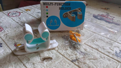 Multifunctional Holder With 4 Screw Wall Mounted Broom Organizer Cleaning Tools Holder Hanger, Hanging Hook for Bathroom Kitchen, Multi Function Holder Garage Clip Bike Hanger Wall Mount Set (1 Pc) - dailyneed.life