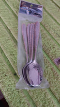 Stainless Steel Gold Bordered Textured Spoons Gold Plated Handle Set of 6 Pc - dailyneed.life