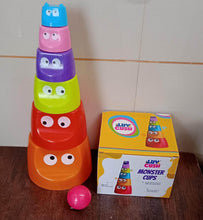 Monster Cups - Activity Toy for Babies 5+ Months Plastic Multicolor Infant & Preschool Toys Develops Motor & Reasoning Skills Birthday Gifts for Boys Girls Age 5+ Months Kids (1 Set) - dailyneed.life