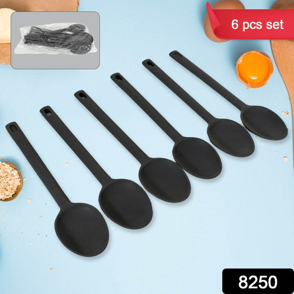 Multipurpose Silicone Spoon, Silicone Basting Spoon Non-Stick Kitchen Utensils Household Heat-Resistant Non Stick Spoons Kitchen Cookware Items For Cooking and Baking (6 Pcs Set) - dailyneed.life