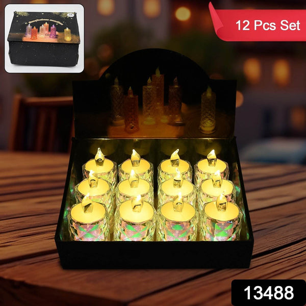 Festive Lighting for Any Occasion: 12 Pack LED Tealight Candles, Diwali - dailyneed.life