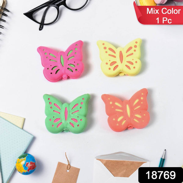 Butterfly Shape Eraser Rubber (1 Pc / Mix Colour & Design) - dailyneed.life