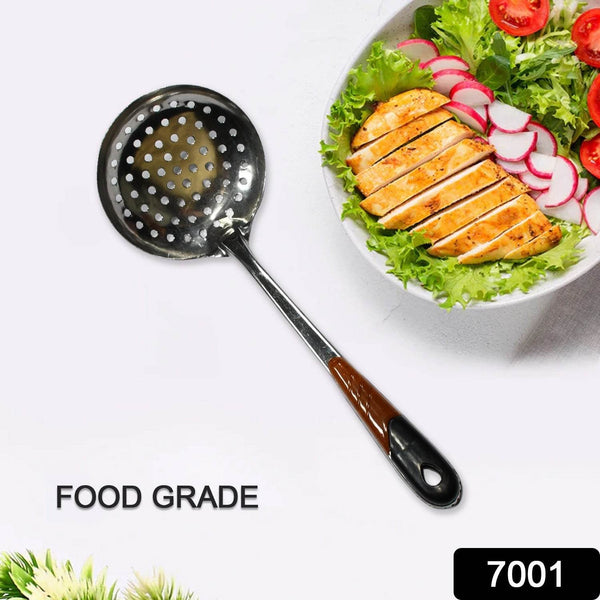 Kitchen Stainless Steel Best Skimmer Slotted Spoon-Cooking Utensils with Heat Resistant Plastic Handle - dailyneed.life