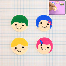 Cute Cartoon Face Erasers for School & Stationery Use (4 Pc) - dailyneed.life