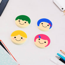Cute Cartoon Face Erasers for School & Stationery Use (4 Pc) - dailyneed.life