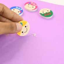 Cute Cartoon Face Erasers for School & Stationery Use (4 Pc) - dailyneed.life
