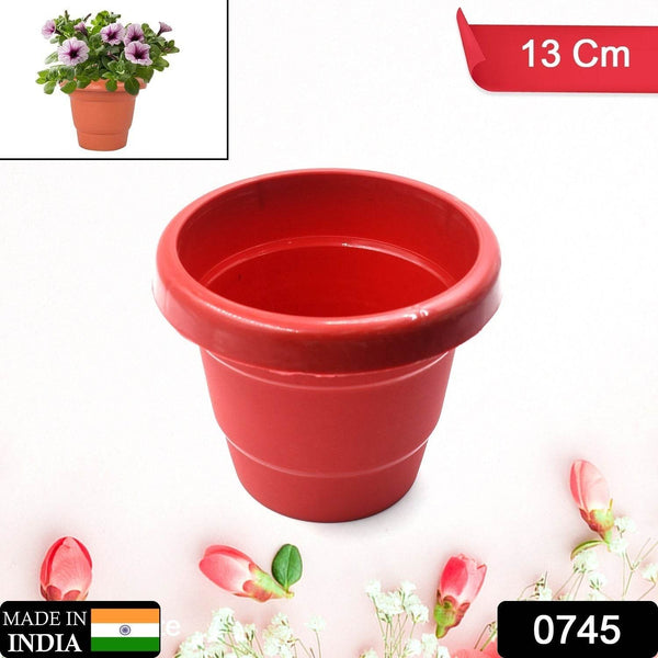 Plastic Heavy Duty Plant Container Pot/Gamla for Indoor Home Decor | Outdoor Balcony Garden 13cm (pack of 1 pc) - dailyneed.life