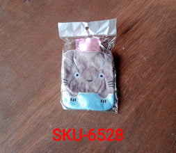 Grey Cat Print Small Hot Water Bag with Cover for Pain Relief - dailyneed.life