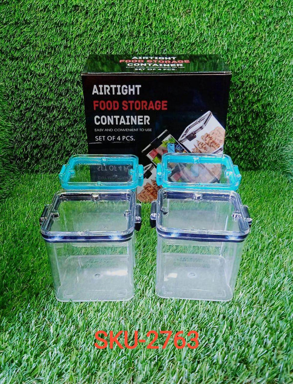 4Pc Square Container 700Ml Used For Storing Types Of Food Stuffs And Items. - dailyneed.life
