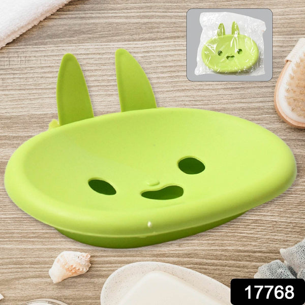 Soap Box Drain soap Box Cute Rabbit Shape Double soap Bowl Box Plastic Rack Storage Rack Bathroom Toilet Storage Box ,Sabudani - dailyneed.life