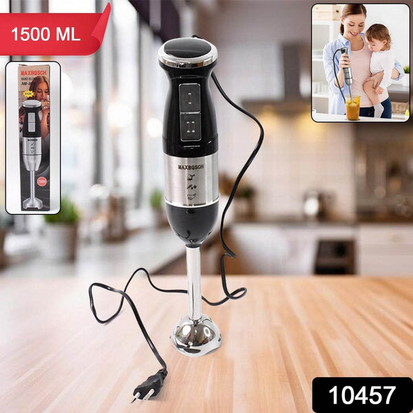 Stainless Steel Handheld Emulsion Blender With Four-blade Blade (1500W / 1 Pc) - dailyneed.life