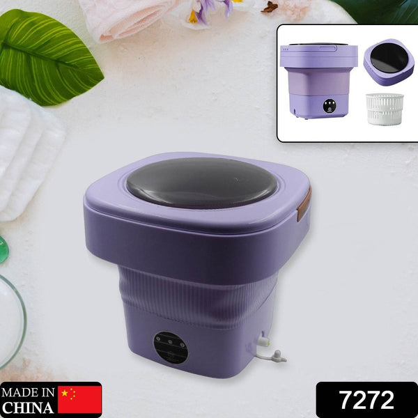 Mini Washing Machine Foldable Mini Washer with Drain Basket Portable Washing Machine Foldable for Laundry Travel Camping RV Baby Clothes - dailyneed.life