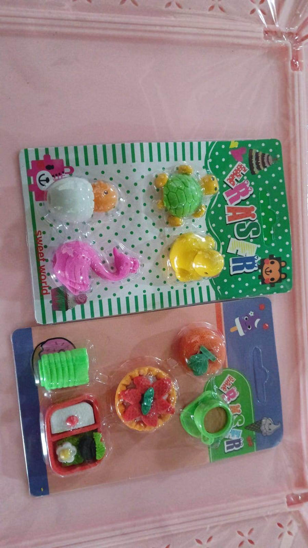 3D Mix Design Fancy Erasers – Cute & Colorful Novelty Erasers for Kids, School Prize (1 Set) - dailyneed.life