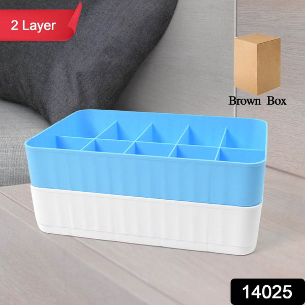 Multi-Function Desktop Drawer Storage Box 10 Grid Underwear Socks Box (2 Pc Set) - dailyneed.life