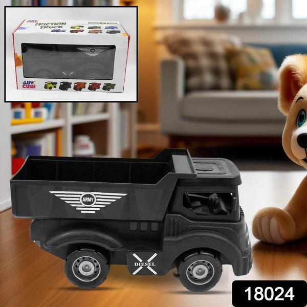 Friction Powered Dumper Toy Truck For Kids | With Opening Container Feature | Strong & Durable Plastic Material | Indoor & Outdoor Play Birthday Gift for Baby Boys & Girls (1 Pc) - dailyneed.life