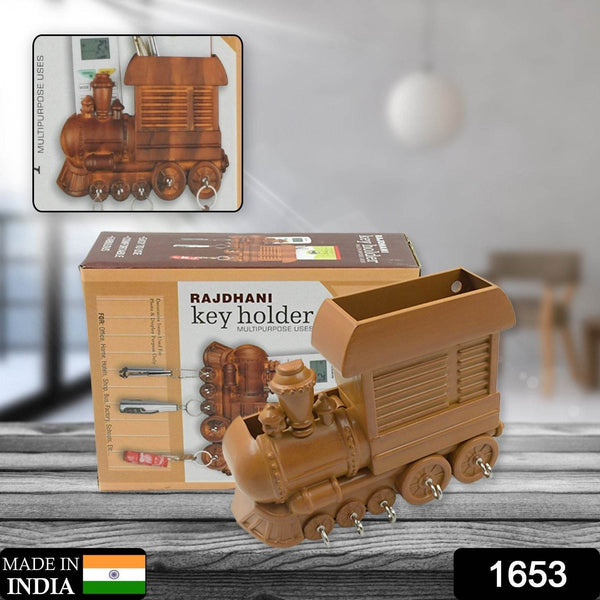 Train Key Holder (Plastic): Wall Mount, Decorative (1 Pc) - dailyneed.life