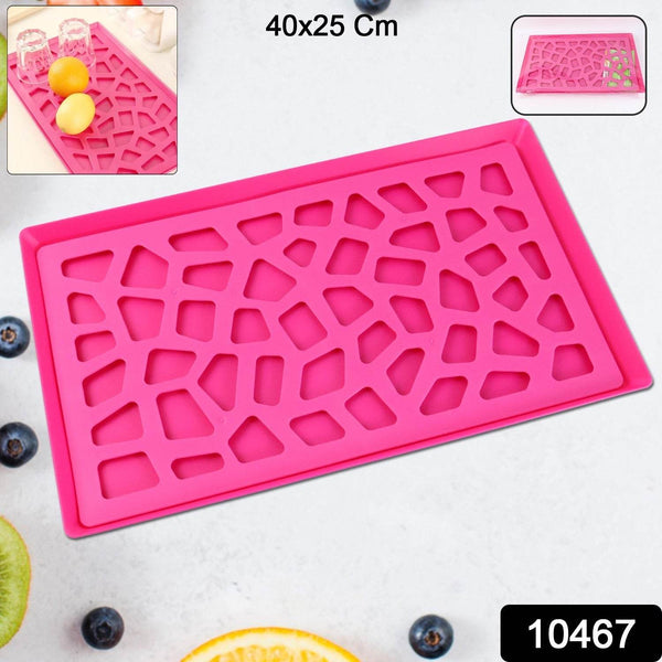 Plastic Kitchen Tray with Modern Hollow Design (40x25 cm) - dailyneed.life